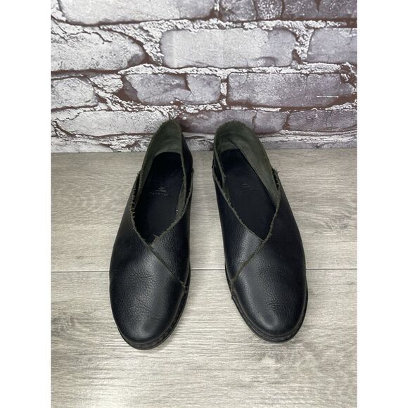 Petrucha Handmade Black Leather Slip On Casual Flats Shoes Women’s 41EU/10.5M US - Picture 2 of 16